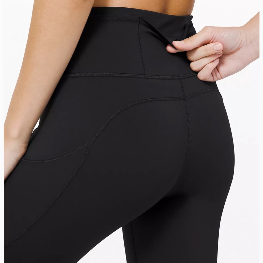 Lululemon Black Silky Leggings with pockets